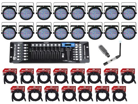 (16) Chauvet DJ Slimpar64 Wash Lights+Controller+Receiver+Transmitter Slimpar 64 Supply