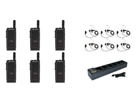 SL300-U-SC-99 UHF 403-470MHz 99 Channel 3 Watt Digital DMR Display Radio with E346 Surveillance Headset and PMLN7101 Multi Unit Charger (6 Pack) Online Hot Sale