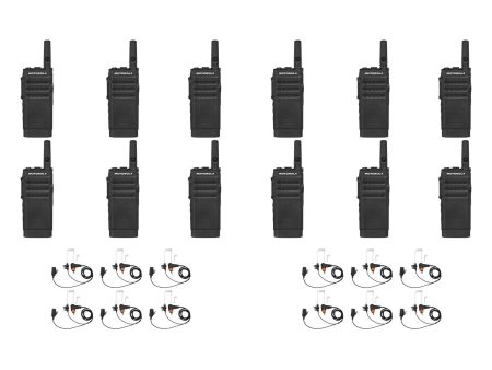 SL300-U-SC-2 UHF 403-470MHz 2 Channel 3 Watt Digital DMR Non-Display Radio with PMLN7156 Earbud (12 Pack) For Sale