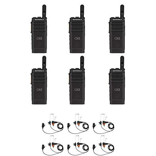 SL300-U-SC-99 UHF 403-470MHz 99 Channel 3 Watt Digital DMR Display Radio with E346 Surveillance Headset (6 Pack) For Sale